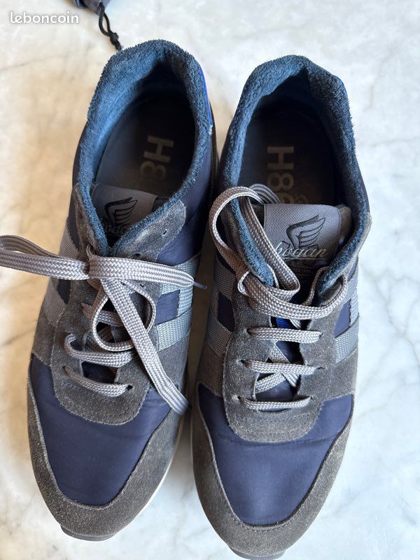 Baskets Montantes Hogan - Taille 44.5 EU (10.5 UK) - Couleur Gris Et Noir - Neuf Avec Boîte