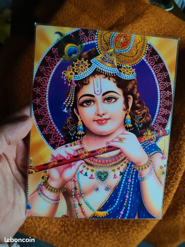 Image plastifiée Sri Krishna Inde Hindou (image 1)