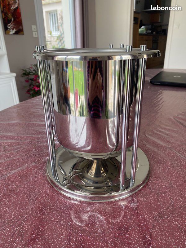 SEAU À CHAMPAGNE Vin, Grand Inox Intérieur Martelées 43 CM EUR 193,71 - FR