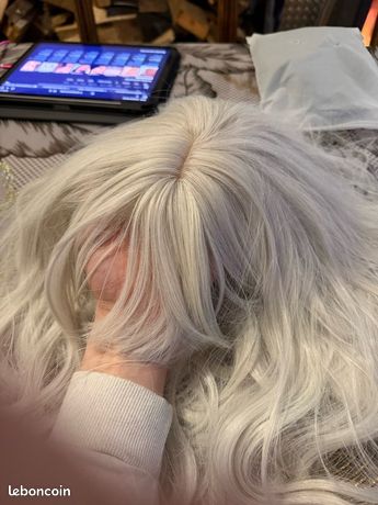Perruque Longue Blonde Ondulée Avec Frange - Synthétique 100%, Style Naturel, Bonnet Offert