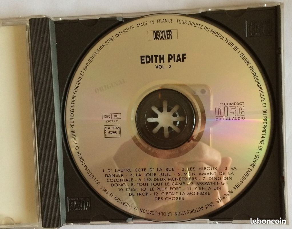 CD original d'Edith PIAF Vol. 2 (image 3)