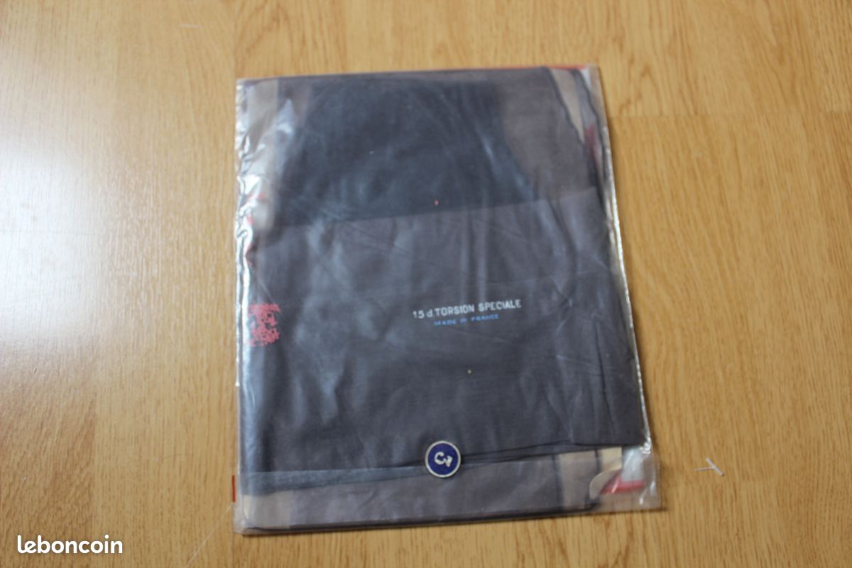 Bas nylon fully fashioned couture stockings vintage gris T3 (image 2)
