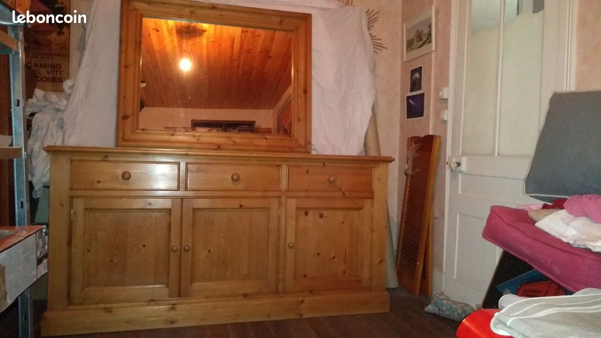 Meuble bas et son miroir (image 2)