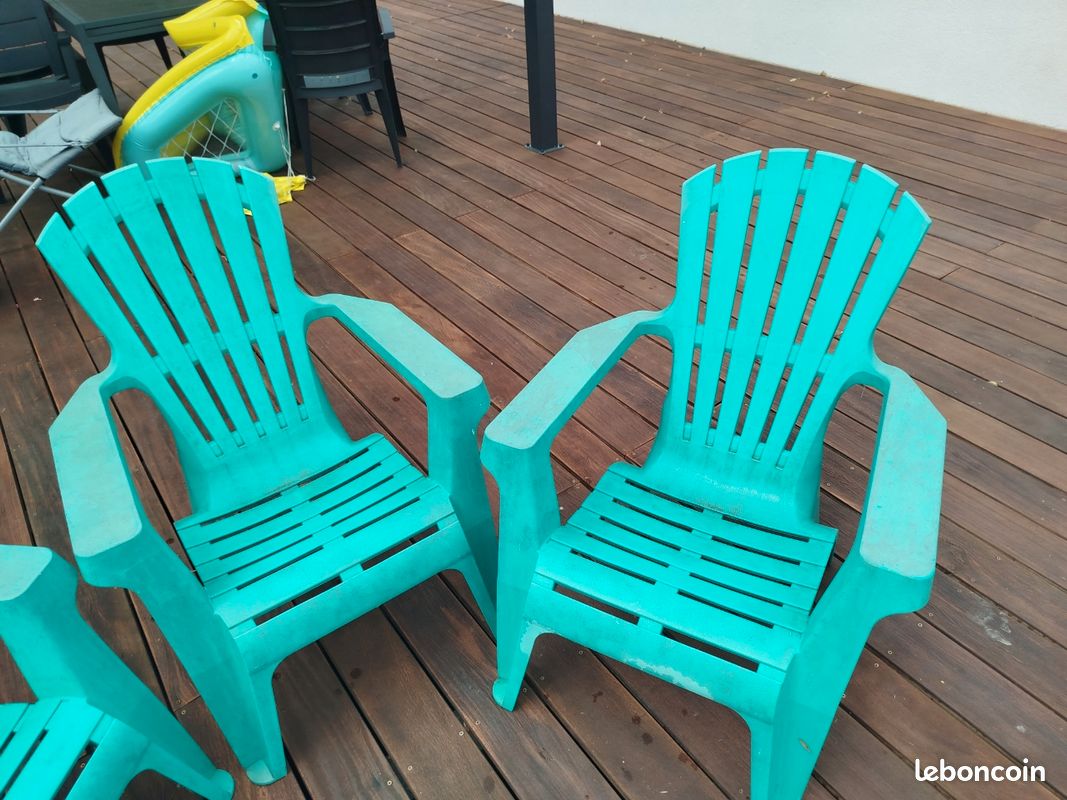 Fauteuils chaises transats de jardin avec coussins (image 4)