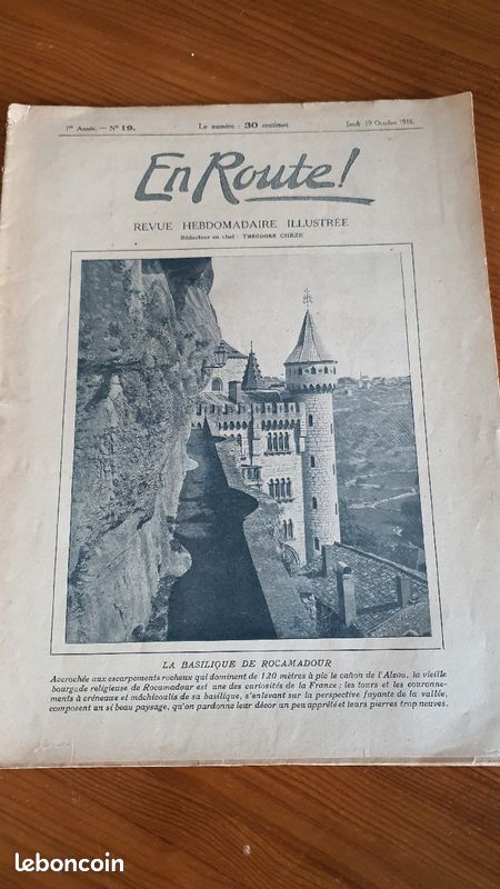 Revue En route - La basilique de Rocamadour - oct 1916 (image 1)