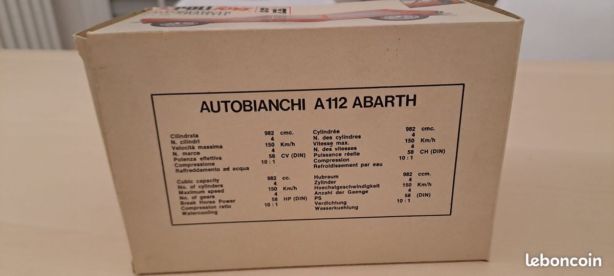 B47 1:25 POLISTIL S-13 S13 S 13 AUTOBIANCHI A112 A 112 ABARTH