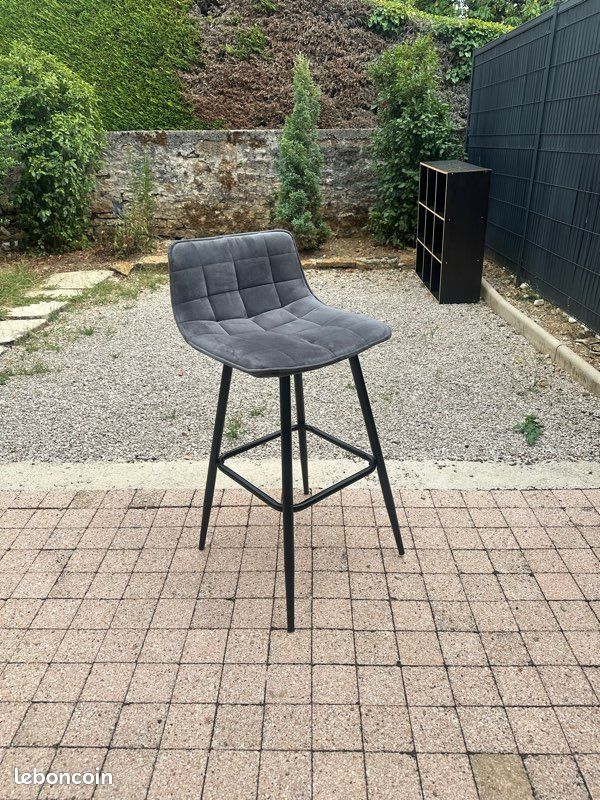 Lot de 2 chaises hautes grises (image 1)