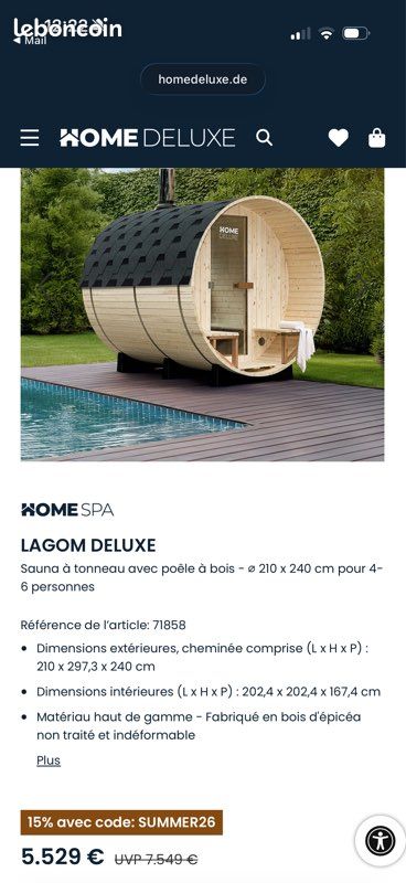 Sauna extérieur (image 1)