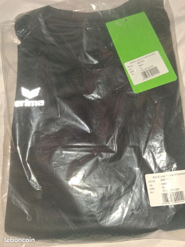T-shirt noir Erima homme (image 2)