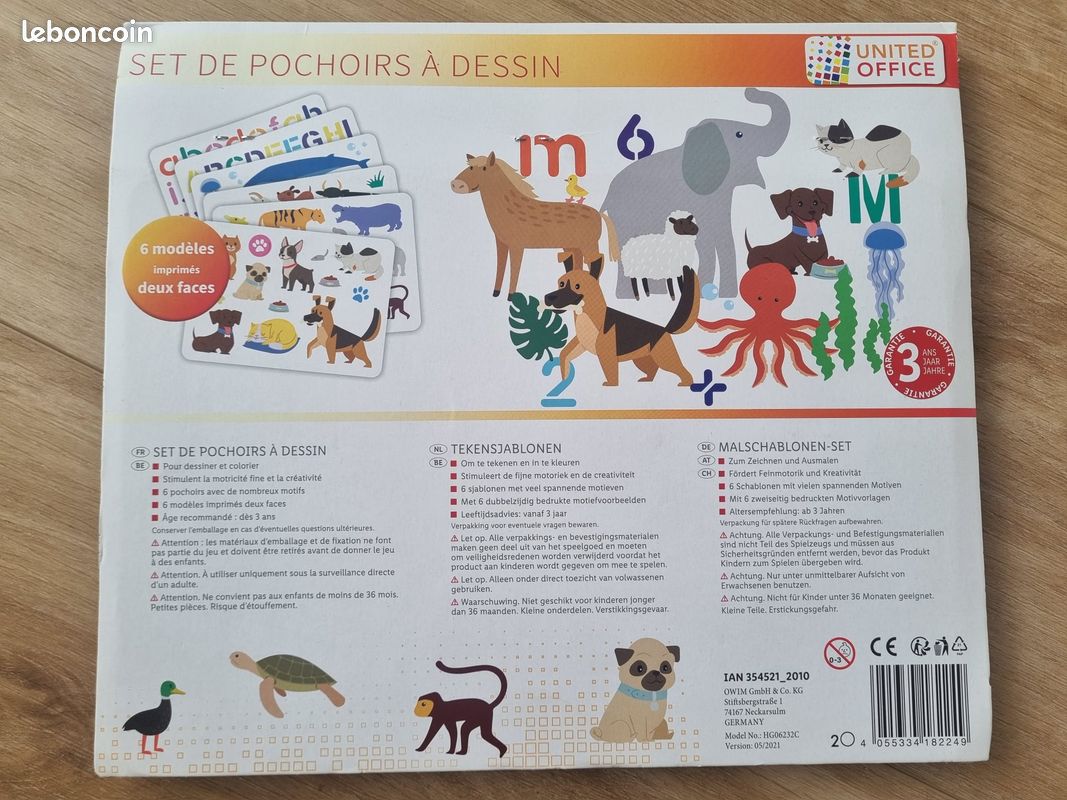 Lot De 12 Pochoirs Pour Enfants 20 Cm - Thème Jardin Réutilisables - Dessin Et Activités Créatives