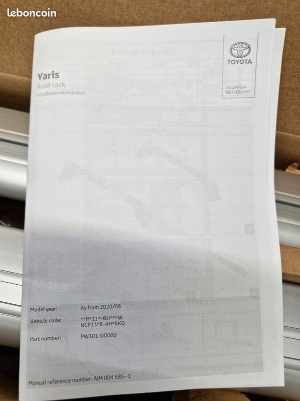 Barre de toit yaris (image 2)