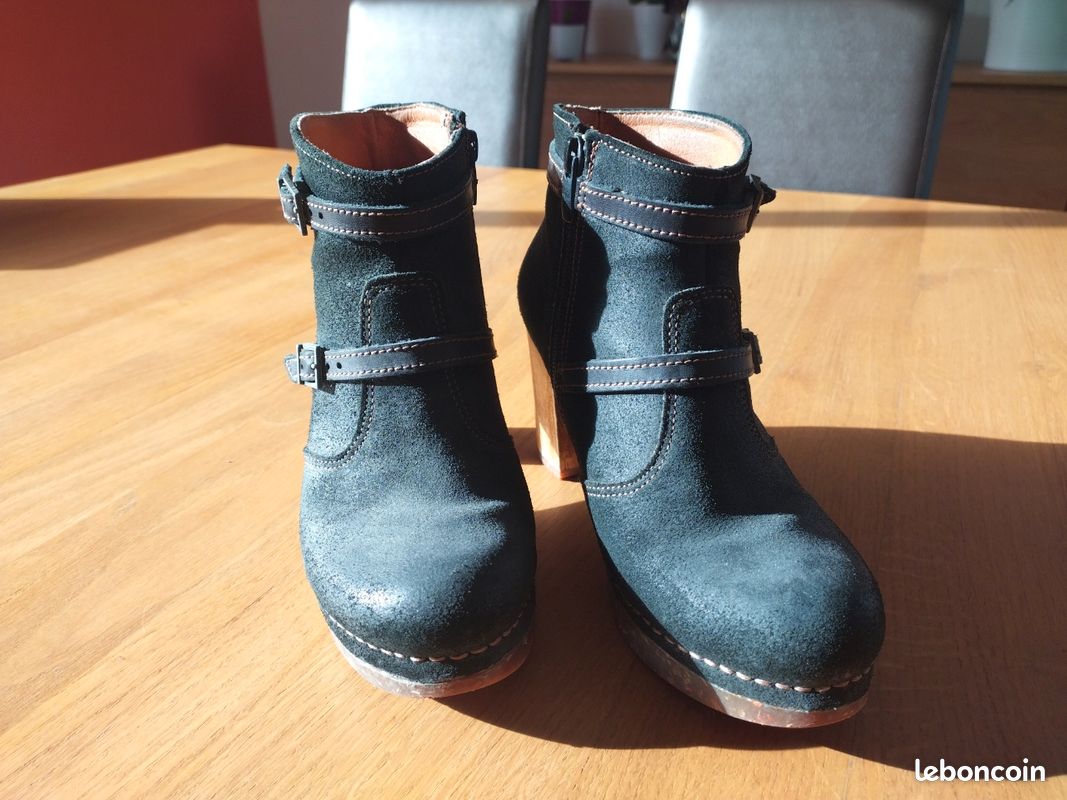 Chaussures The Art Compagny marron talon 9 cm (image 5)