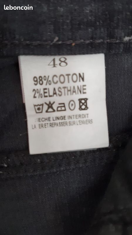 Pantalon velours côtelé noir femme (lecocq) (image 8)