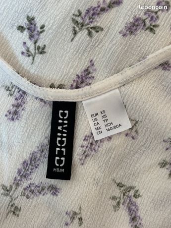 Robe H&M DIVIDED Avec Nœud Violet - Taille 36 - Occasion Très Bon état - Longueur 31 Pouces