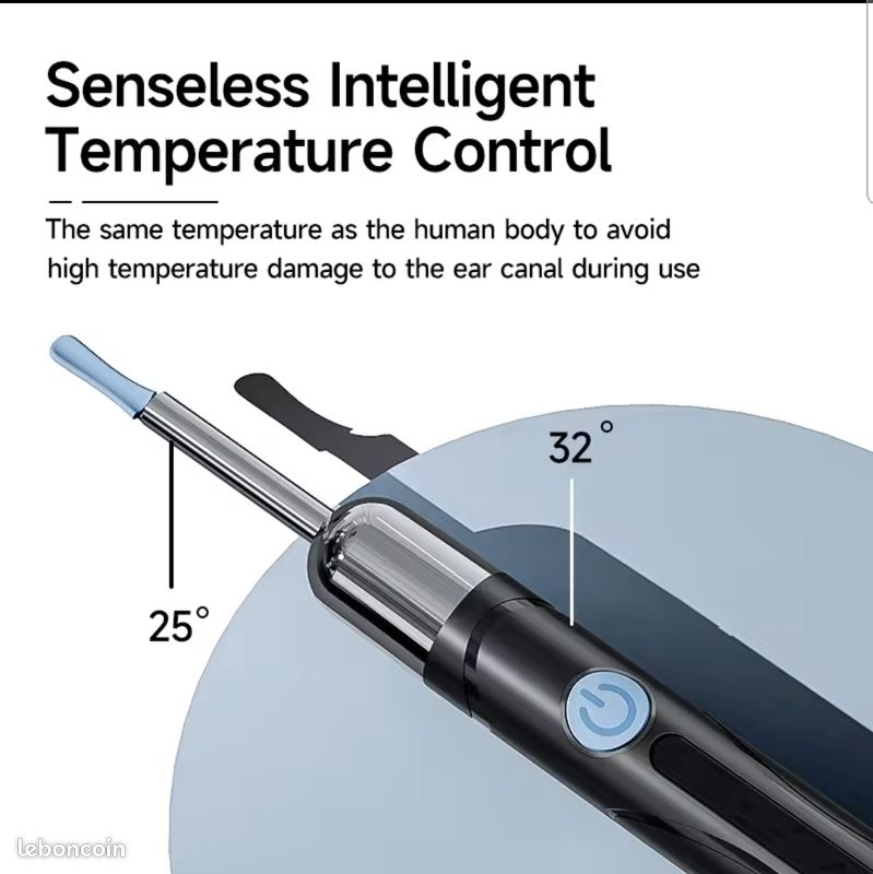 Caméra Otoscope WiFi 1080P - Pour Visualiser Et Nettoyer Les Oreilles - Compatible IOS Et Android