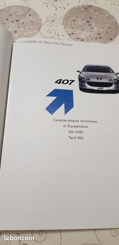 Catalogue brochure Peugeot 407 2005 (image 5)