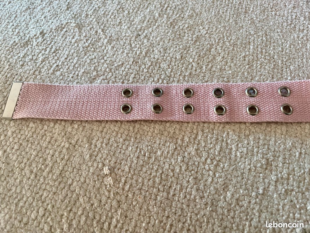 Ceinture Vintage Pour Femme - Taille M, Couleur Bordeaux, Années 1980, Occasion, Fabrication Française