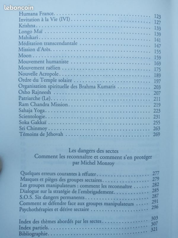 Livre "Les sectes Etat d'urgence, les connaitre et s'en défendre" 322 pages (image 4)
