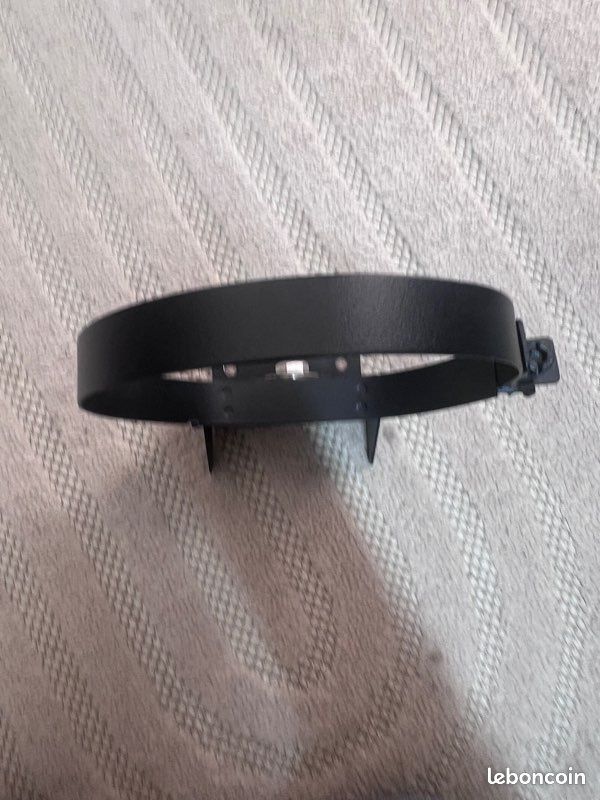 Collier Mural Plat Réglable - Ø80/125mm Noir mat pour conduit de cheminée concentrique (image 3)