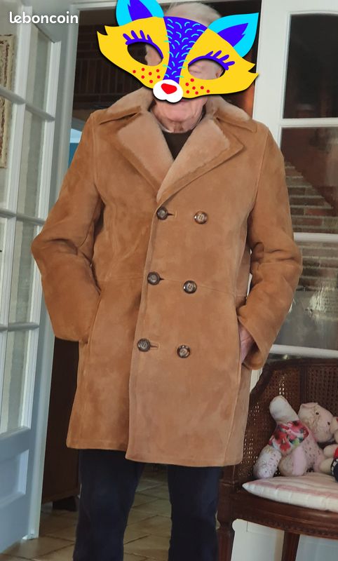 Très élégant Manteau homme en peau lainée (image 1)