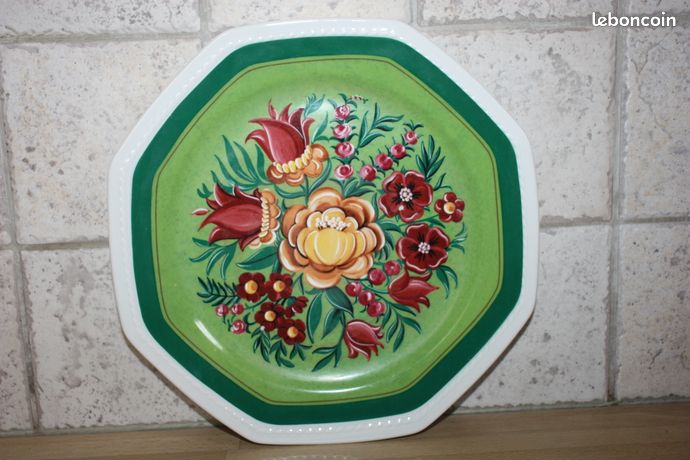 Assiette Miniature Porcelaine Schirnding Bavaria Pour Poupée, 1920, Allemagne