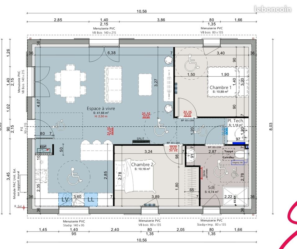 Maison 3 pièces 70 m² · à Saugnac-Et-Muret · 70 m² · 900 €/mois