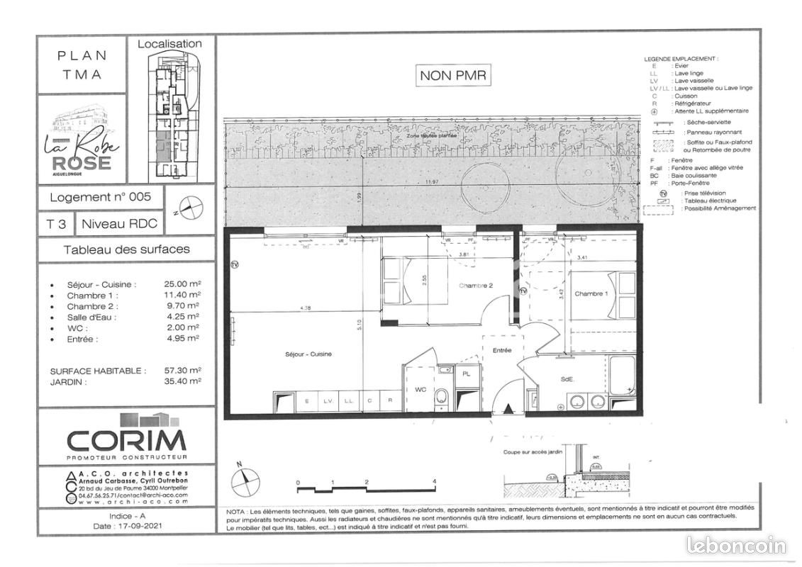 Appartement 3 pièces 57 m² · à Montpellier · 57 m² · 995 €