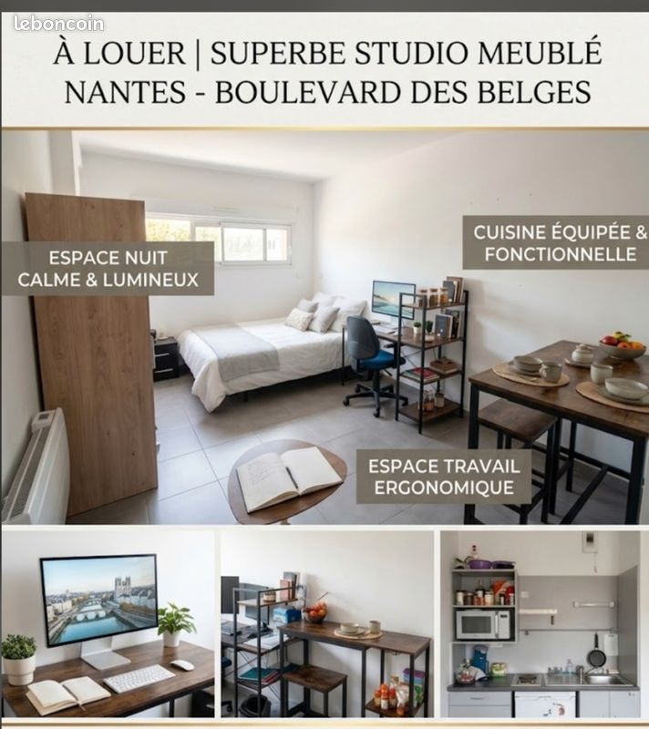 Appartement 1 pièce 19 m² · à Nantes · 19 m² · 530 €/mois