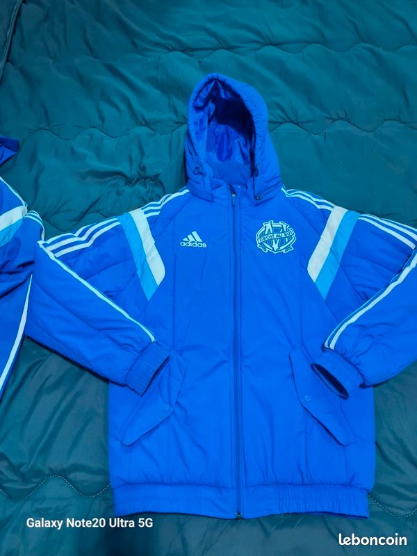 OLYMPIQUE DE MARSEILLE Doudoune Fan OM – Officielle, Polyester, Logo Brodé – Tailles Enfants Et Adultes