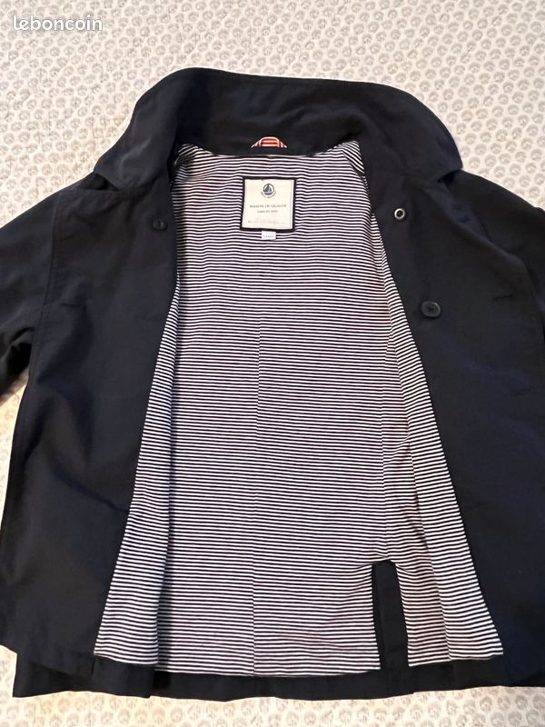 Veste enfant bleu marine, 12 ans, Petit Bateau, comme neuve (image 2)