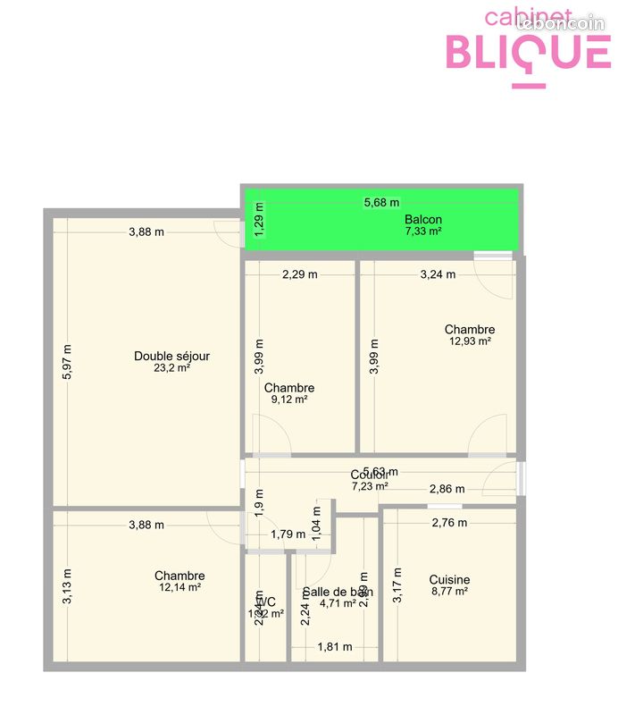 Appartement 4 pièces 83 m² (image 17)
