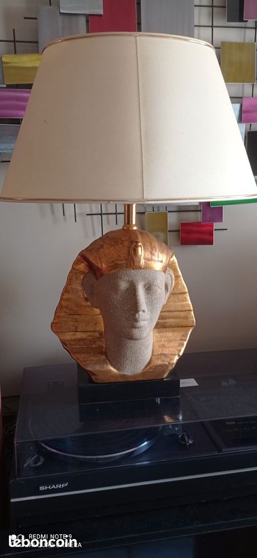 Grande lampe pharaon , ( 70 cm avec l'abat jour ) (image 5)