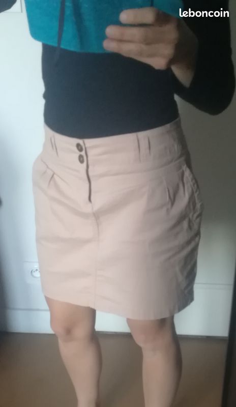 Jupe rose/beige Cache-cache (image 2)