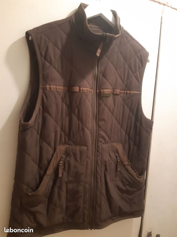 Gilet De Chasse Homme Vintage Strachan & Co - Laine Rouge Taille 40