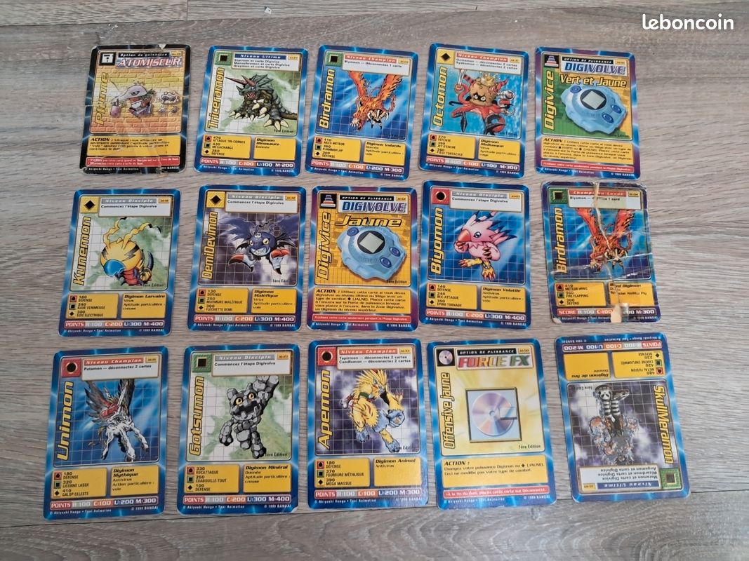Carte digimon 1999 - Collection