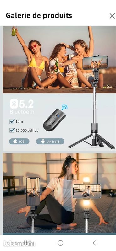 Perche à Selfie POGO – Universelle, Compatible Tous Smartphones, Support Téléphone