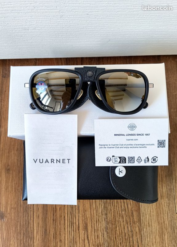 Lunettes de soleil Vuarnet Glacier - Noires Skilynx, Neuves (image 1)
