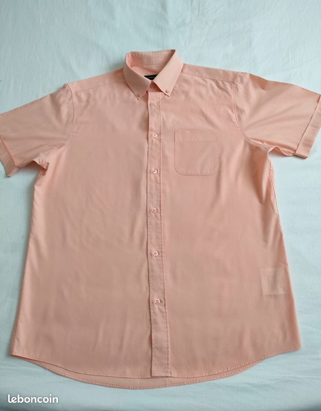 HUK Chemise unie à manches courtes pour homme Tide