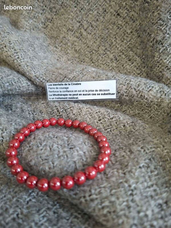 Bracelet en Cinabre 6mm (image 1)