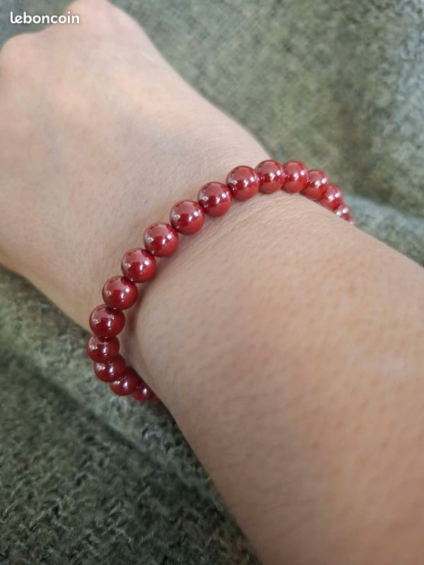 Bracelet en Cinabre 6mm (image 2)