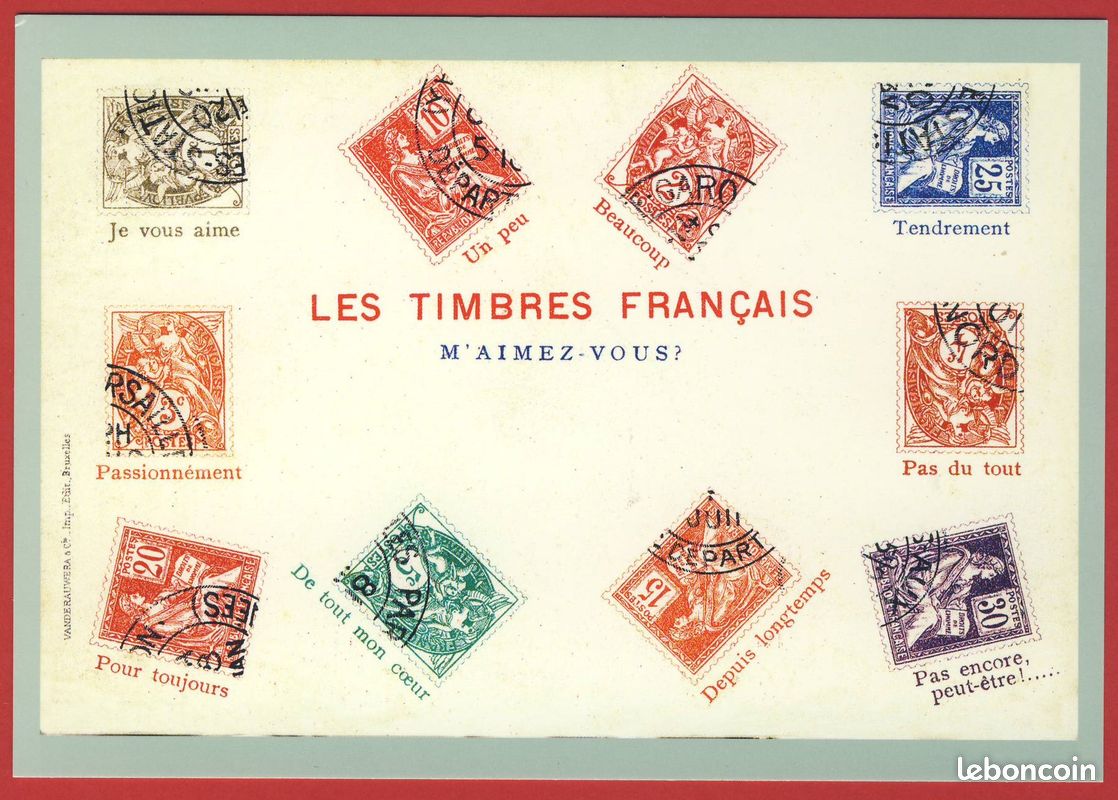 ENTiER NEUF LE LANGAGE DES TiMBRES N° 2 M’AIMEZ-VOUS ? 2020 (image 1)