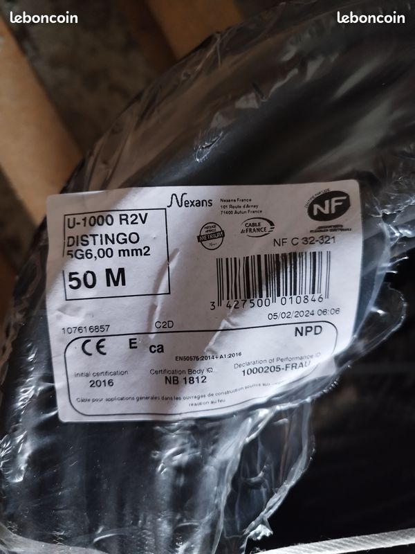 Bobine de 50 mètres câble rigide en 5G6mm² (image 4)