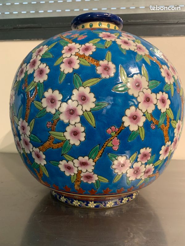 Grand vase boule en émaux de la Louvière (image 5)
