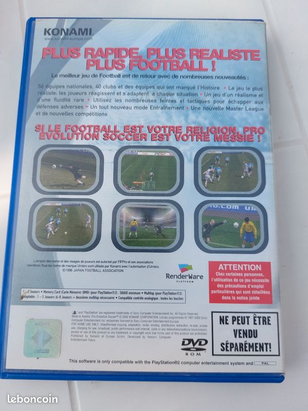 Pro Evolution Soccer 2 Sur PS2 – Complet – Etat Correct