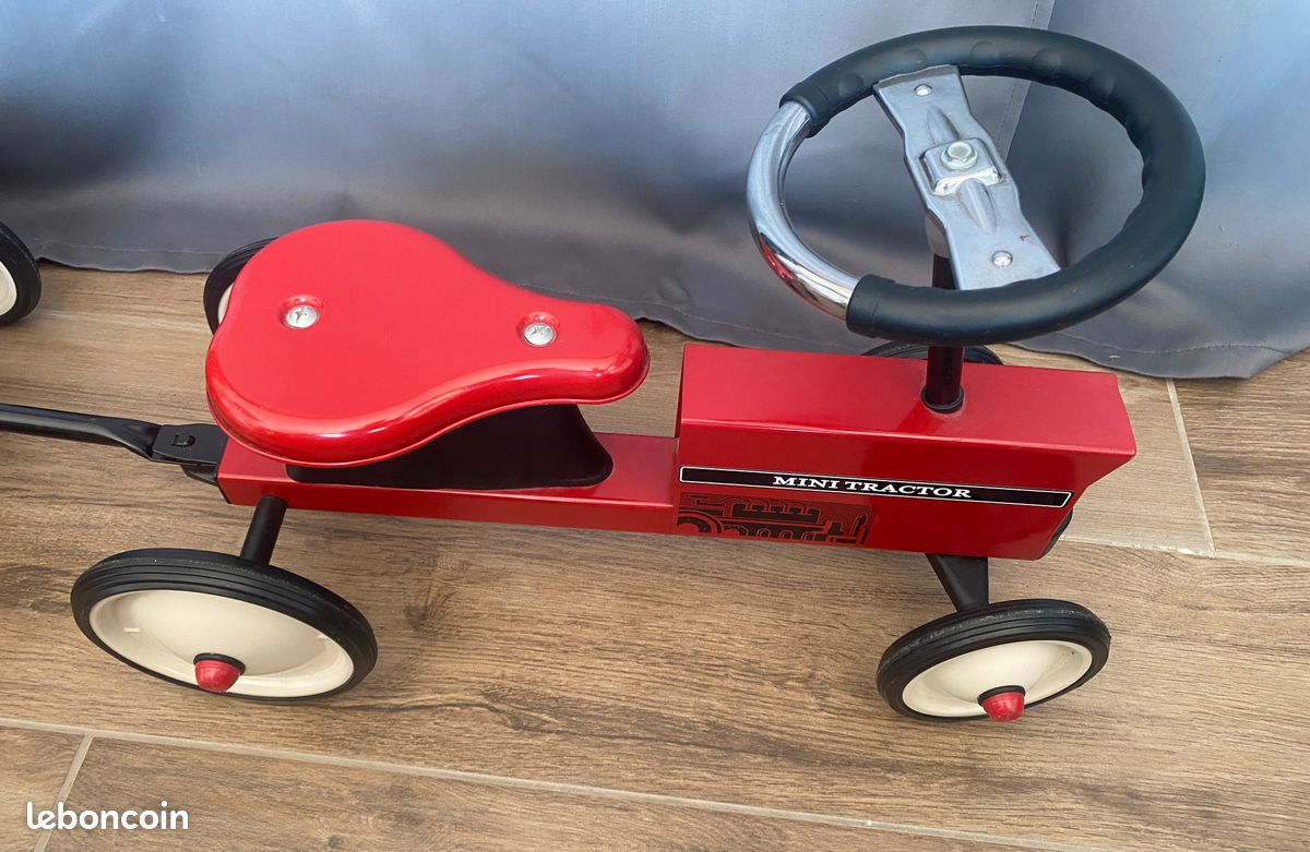 Porteur Tracteur Avec Remorque Gollnest & Kiesel – 122 Cm, Métal Et Plastique, Pour Enfants Dès 2 Ans