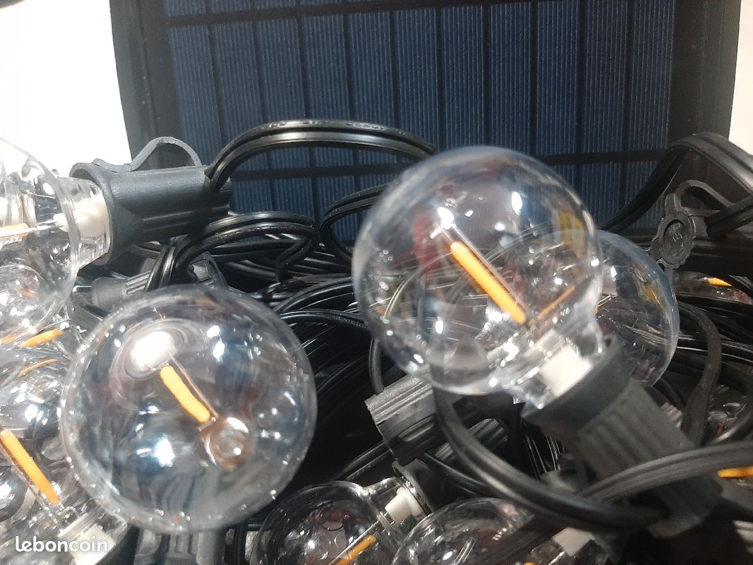 Guirlandes, Guinguette, lampe LED solaire, couleur jaune clair (image 5)