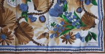 Foulard En Soie Vintage Manlio Bonetti - Motif Floral Multicolore - Occasion Bon état