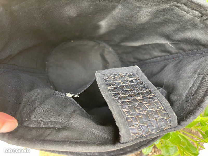 Sac bleu foncé en végétal et tissus (image 2)