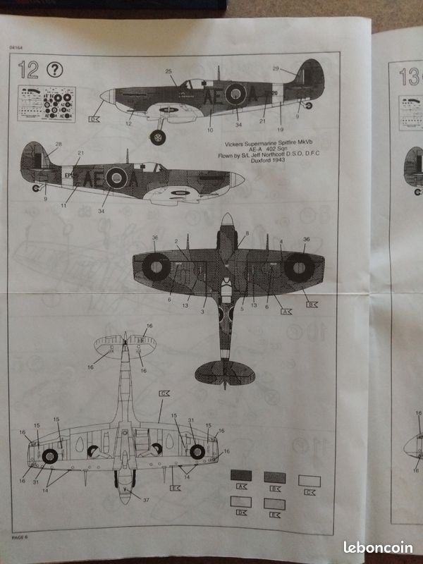 Maquette: Supermarine Spitfire Mk V Revell 1/72 (image 11)