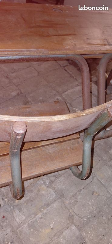 Banc d'école ancien (image 2)